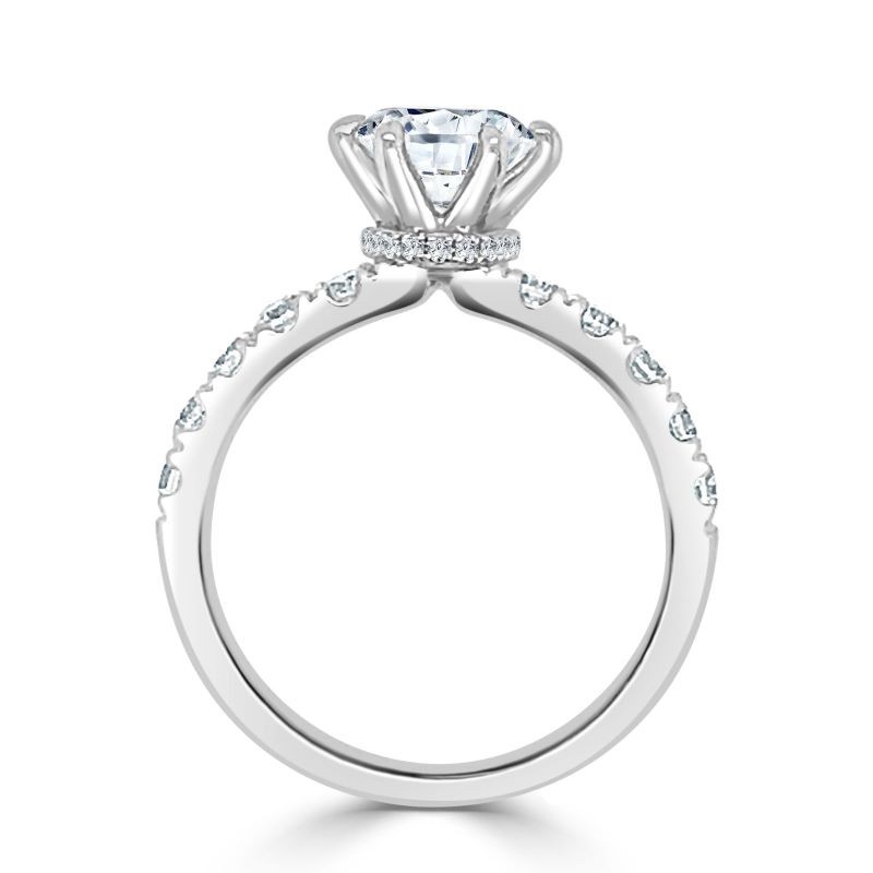 14k White Gold Engagement Ring Mounting