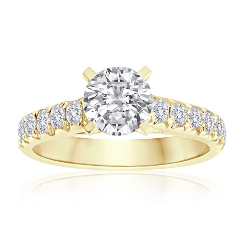 14k Two Tone Engagement Ring Mounting
