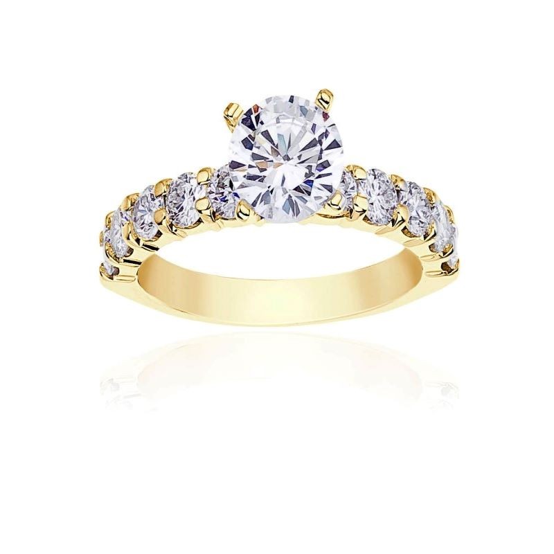 14k Two Tone Engagement Ring Mounting