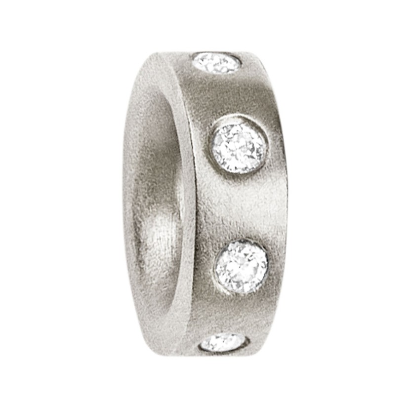 Silver Diamond Loop Charm