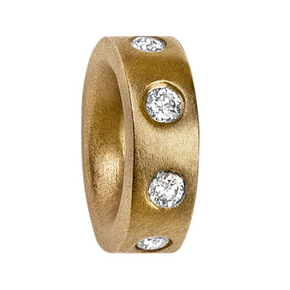 14k Yellow Gold Diamond Loop Charm