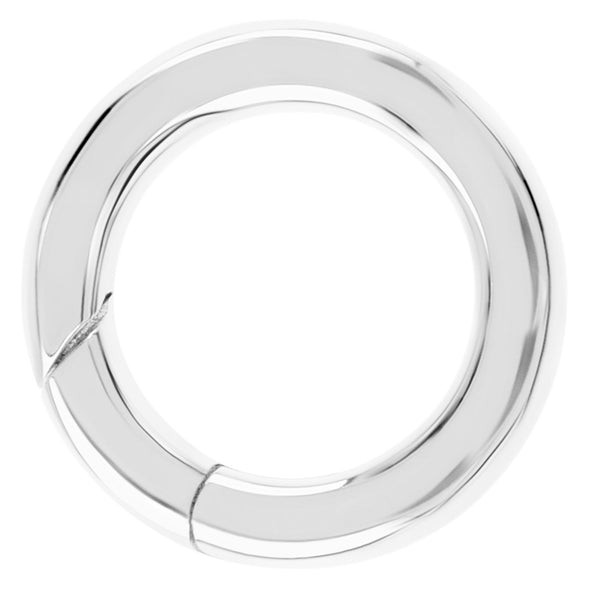 Silver Polished Round Clip Hinge Charm