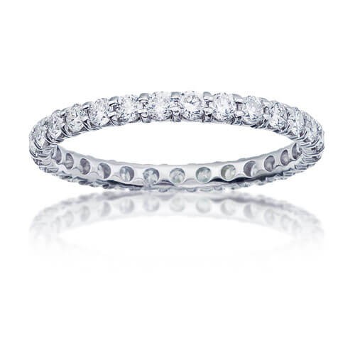 14k White Gold Diamond Wedding Band