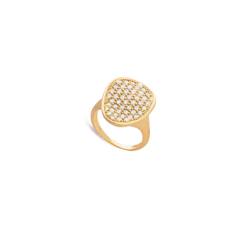 18k Yellow Gold Lunaria Diamond Ring