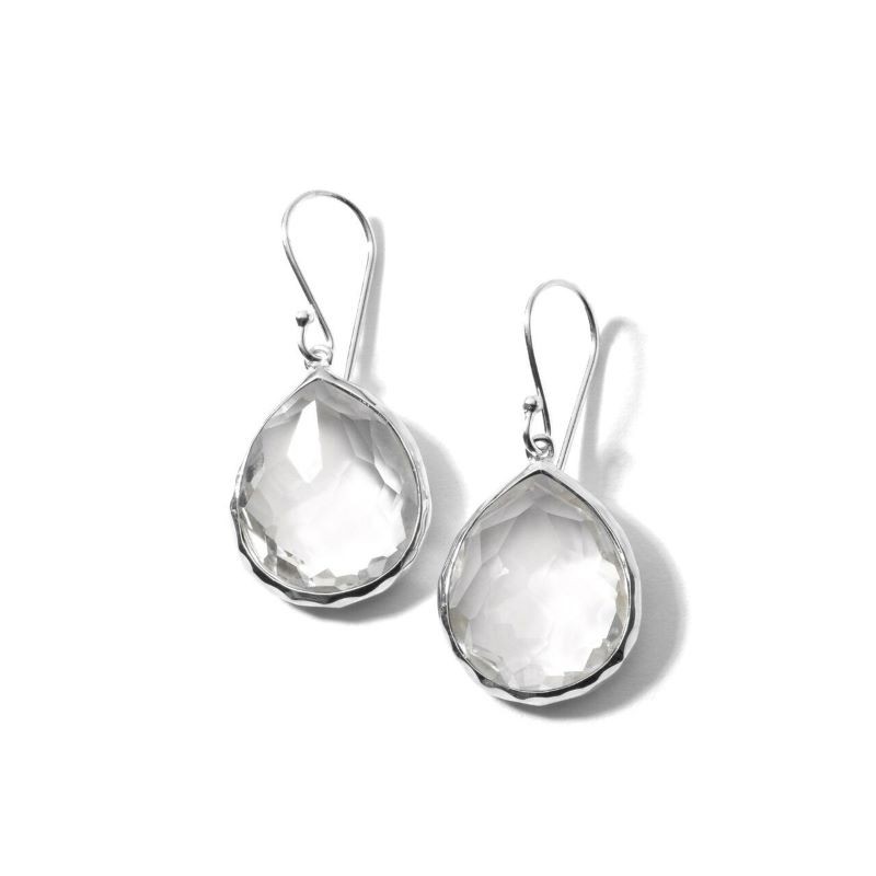 Sterling Silver Rock Candy Teardrop Earrings