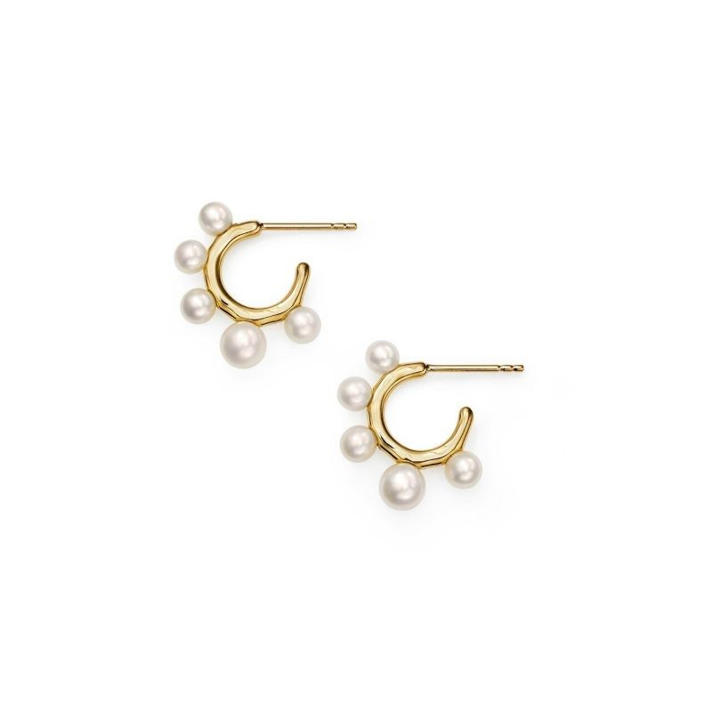 18k Yellow Gold Nova Tiny Hoop Earrings