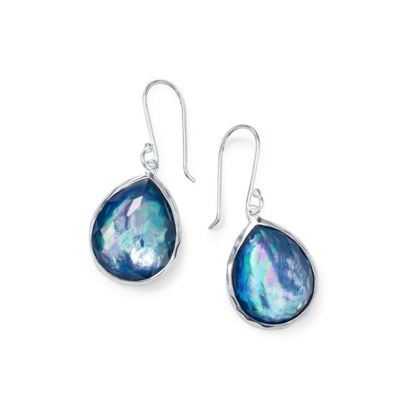 Sterling Silver Rock Candy Teardrop Earrings