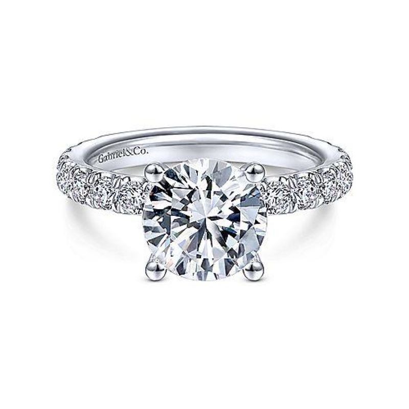 14k White Gold Ulani Engagement Ring Mounting
