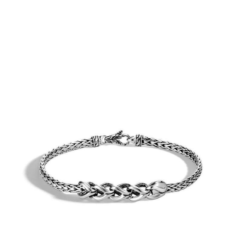 Silver ASli Open Link Chaim Slim Bracelet