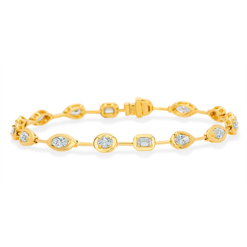 18k Yellow Gold Diamond Bracelet