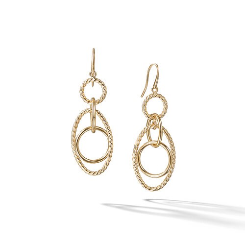 Mobile Chain Link Drop Earrings in 18K Yellow Gold
