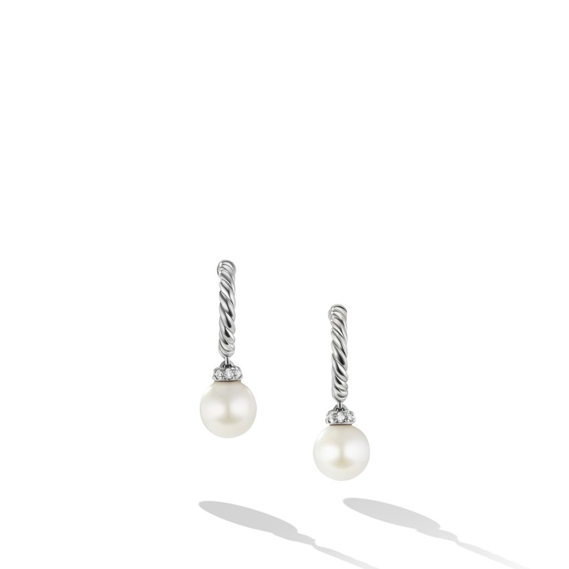 Silver Pearl Drop Earrings