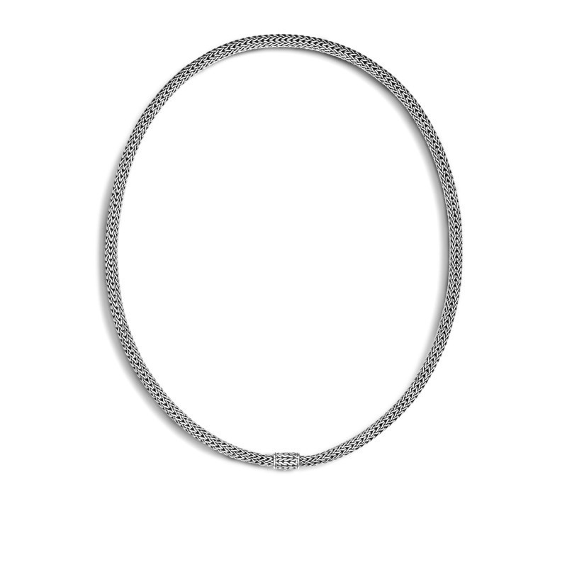 Silver XS Woven Baby Chain Necklace