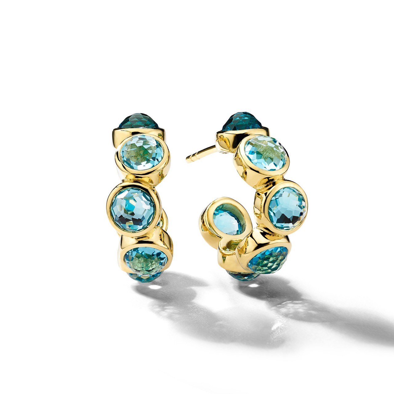 Mini Bubble Hoop Earrings in 18K Gold