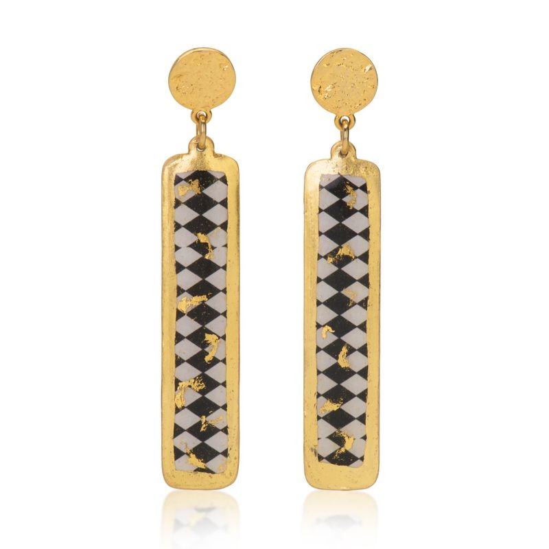 Harlequin Column Drop Earrings