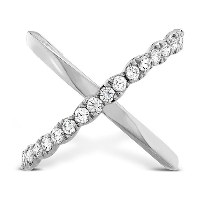 18k White Gold Lorelei Criss Cross Ring