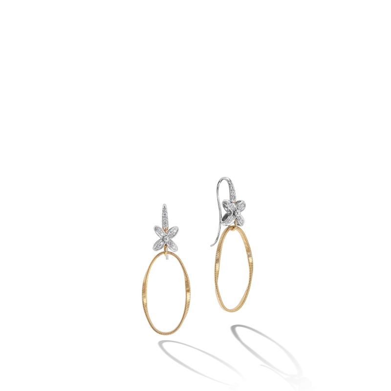 18k Two Tone Marrakech Onde Flower Earrings