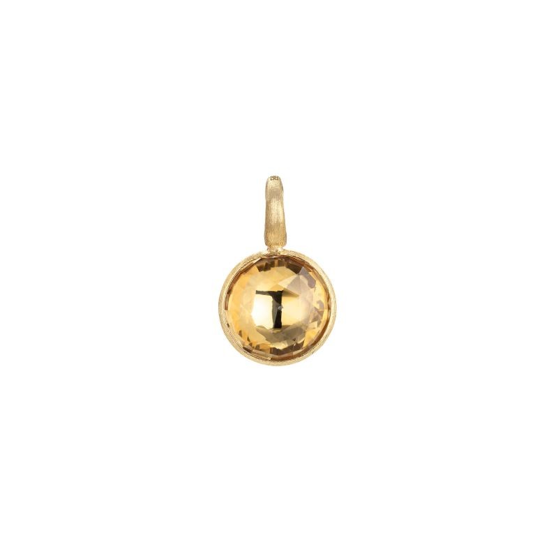 18k Yellow Gold Jaipur Yellow Citrine Quartz Pendant