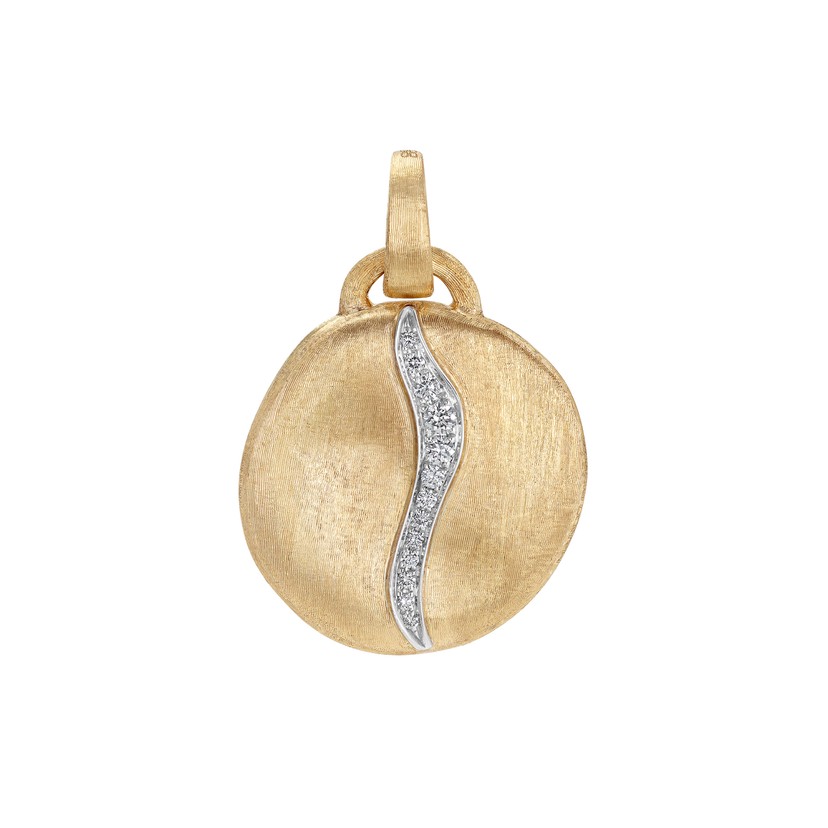 18k Two Tone Jaipur Large Diamond Pendant