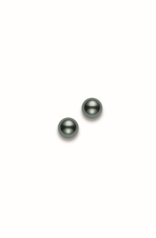 18k White Gold Black A Stud Earrings