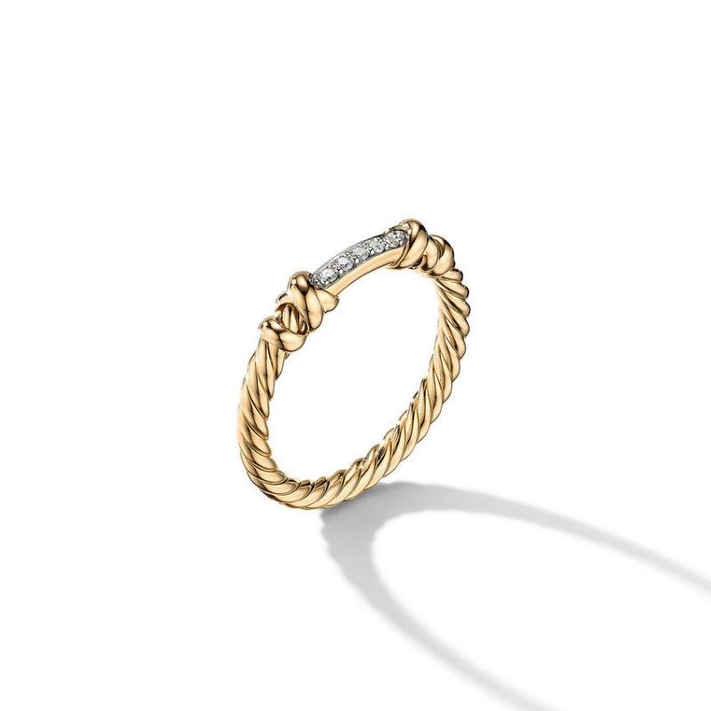 18k Yellow Gold Petite Helena Station Diamond Ring