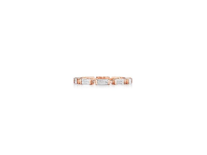 18k Rose Gold Alternating Diamond Eternity Band
