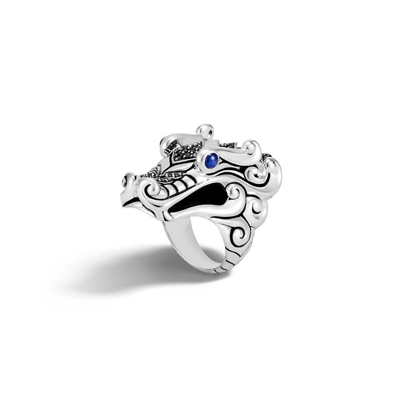 Sterling Silver Large Legends Naga Dragon Ring