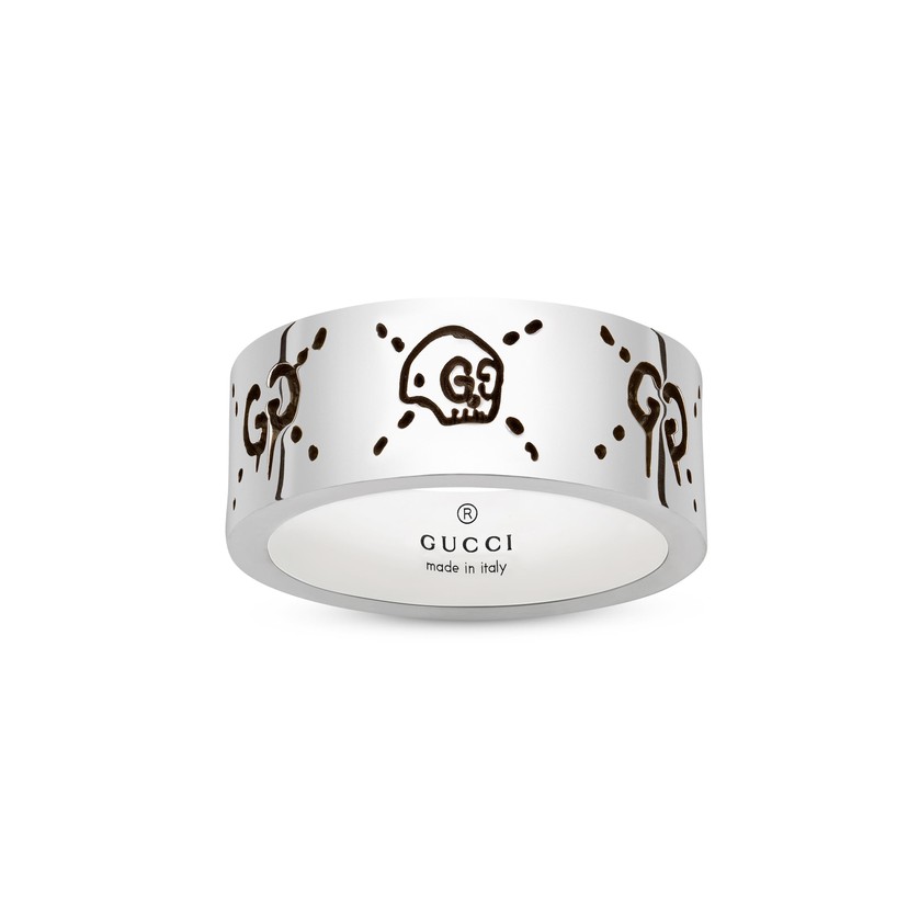GucciGhost skull ring in silver