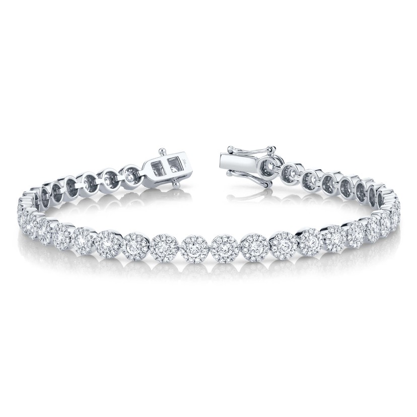 14k White Gold Diamond Bracelet