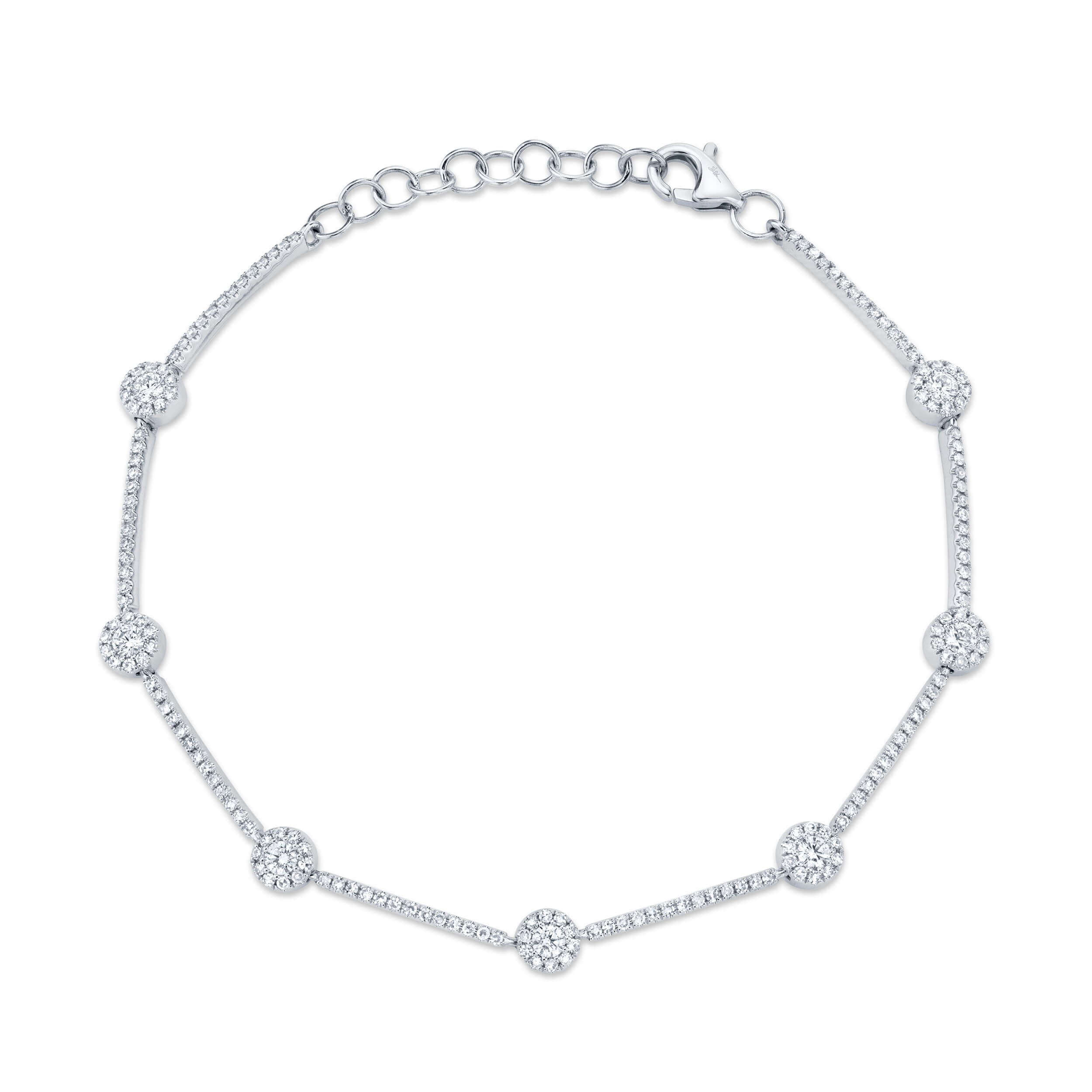 14k White Gold Diamond Bracelet