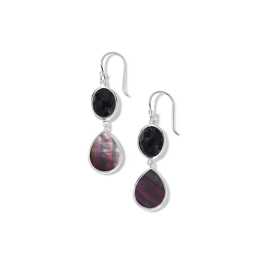 Oval and Teardrop Snowman Earrings