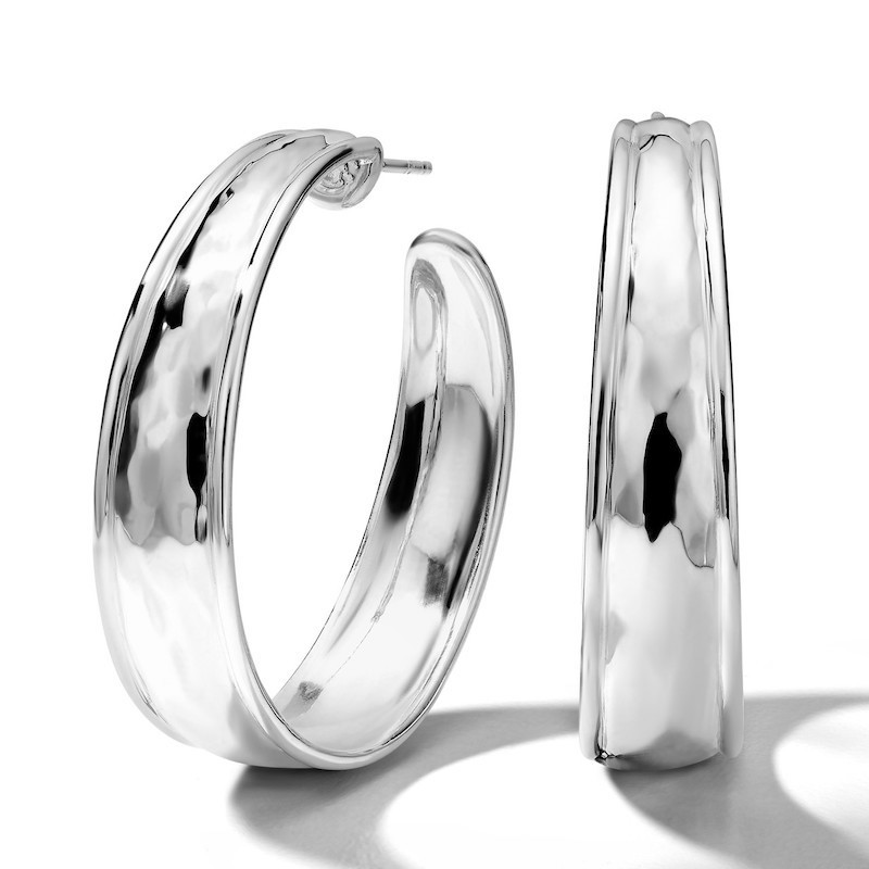Silver Classico Open Hoop Earrings