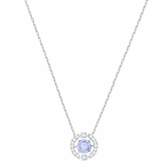 Sparkling Dance Blue and White Crystal Necklace