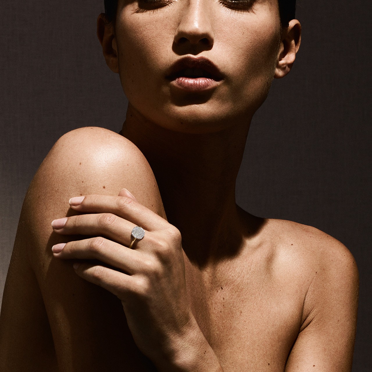  Ippolita Stardust Small Flower Pave Diamond Disc Ring