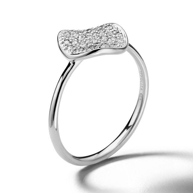  Ippolita Stardust Small Flower Pave Diamond Disc Ring