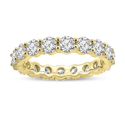 18k Yellow Gold U Prong Diamond Eternity Band