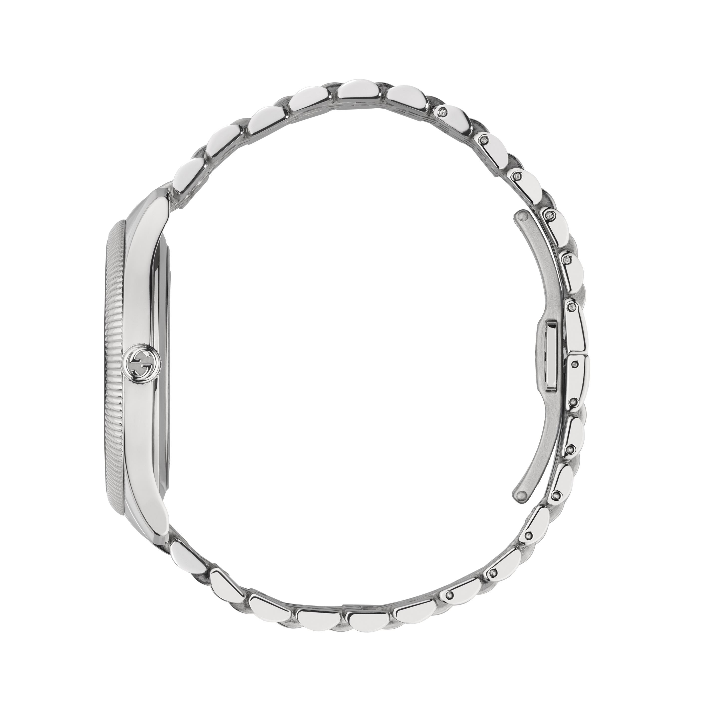 Steel G-Timeless Watch with Black Dial