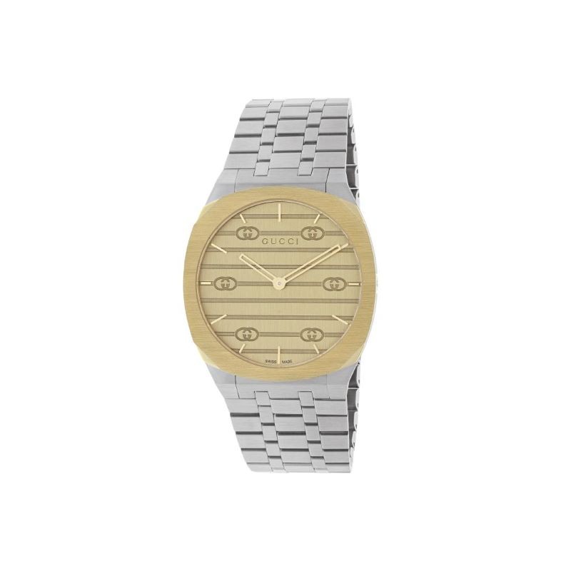 Stainless Steel Contemporary Interlocking GG Motif Watch