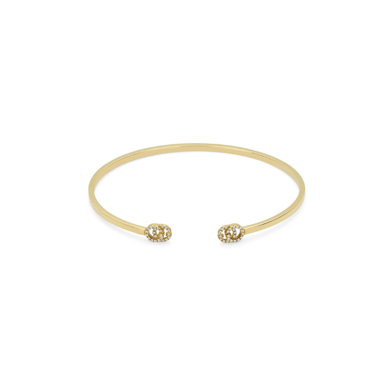 18k Yellow Gold Running G Bangle Bracelet
