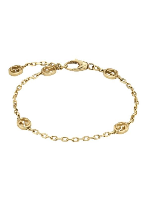 18k Yellow Gold 5 Running GG Link Bracelet