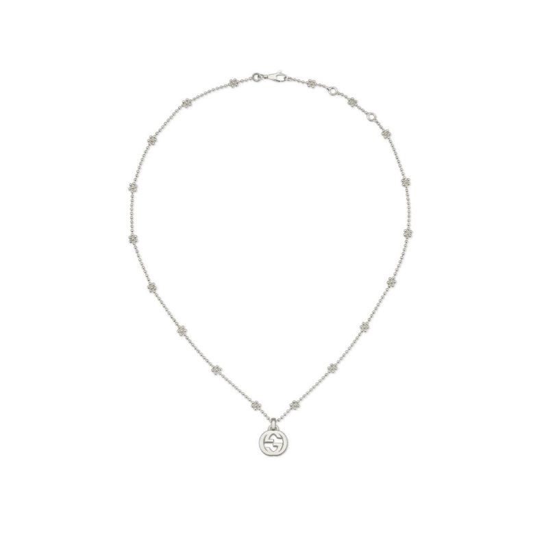 Sterling Silver Interlocking G Necklace