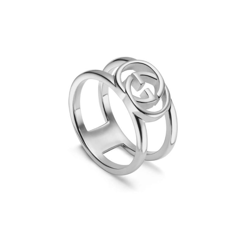 Sterling Silver Interlocking G Open Ring