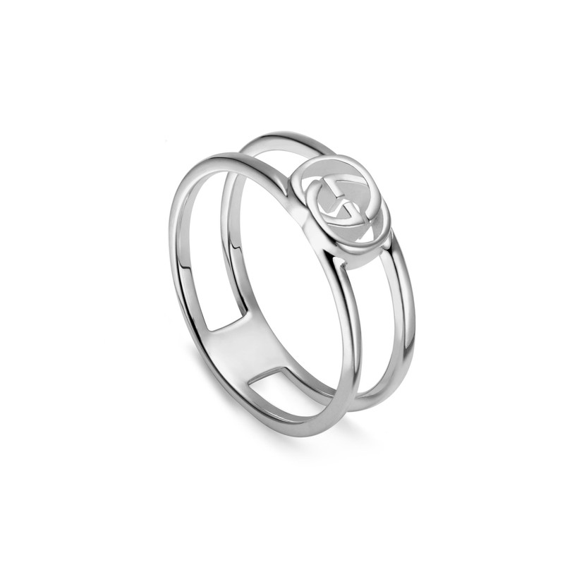 Gucci Sterling Silver Interlocking G Ring, 6mm