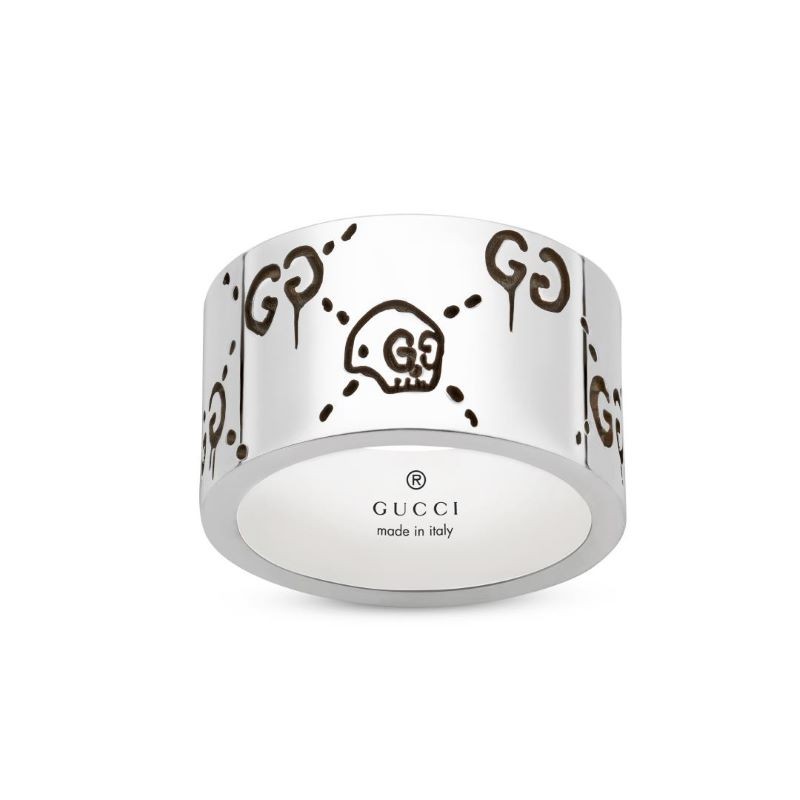 GucciGhost Skull Ring in Silver