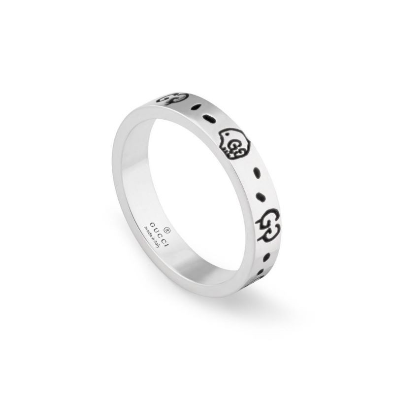 Silver Gucci Ghost Ring