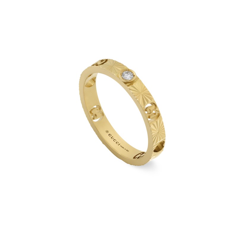 Gucci Icon 18k Diamond Heart Ring