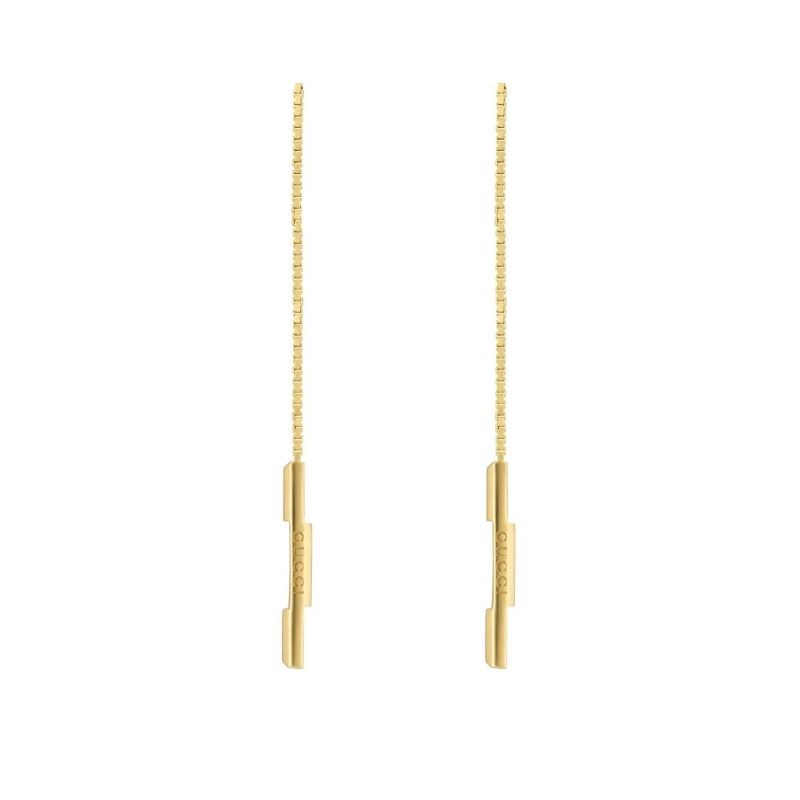 18k Yellow Gold Link To Love Threader Drop Earrings