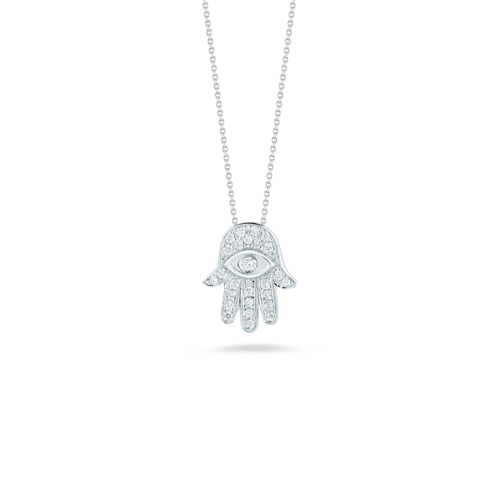 Hamsa Pendant with Diamonds