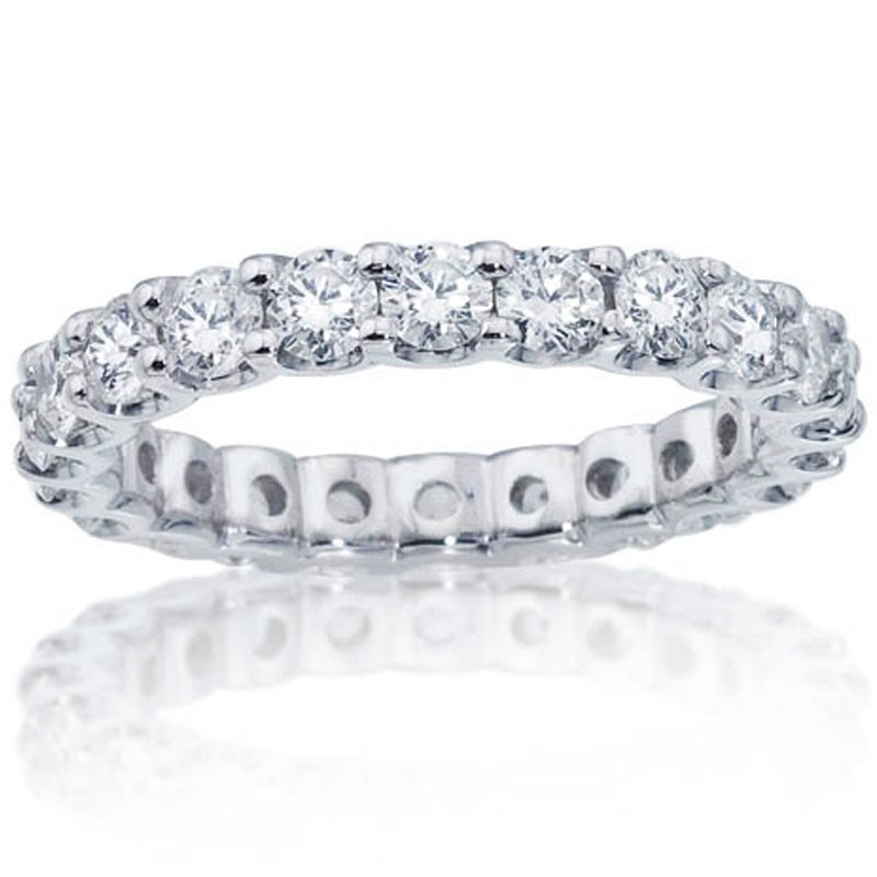 Women's Wedding Ring - White Gold with Prong Set Diamonds - 1.00 ct.