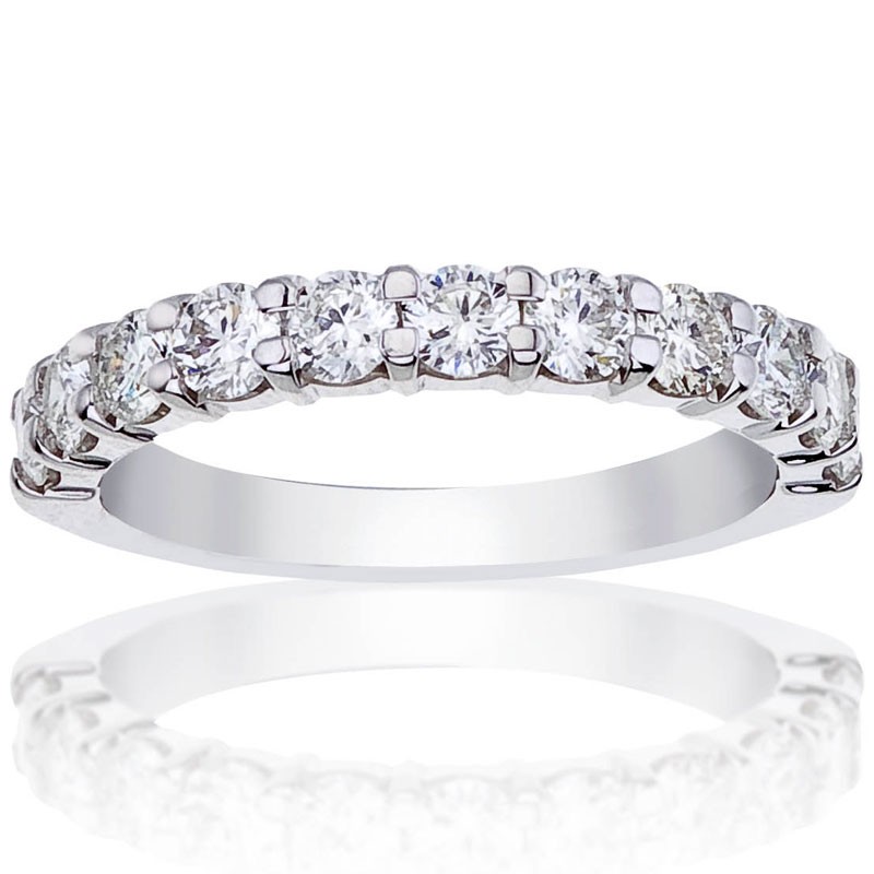 Women's Wedding Ring - White Gold with Shared Prong Diamonds - 0.25 ct.